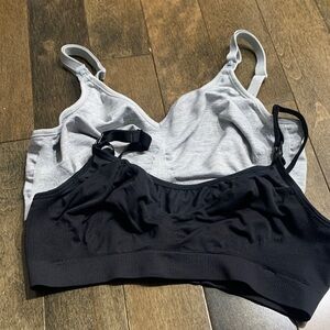 2 Bravado Black / Gray Seamless nursing Bras